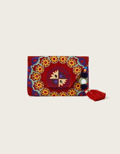 Embroidered Clutch Bag, , large