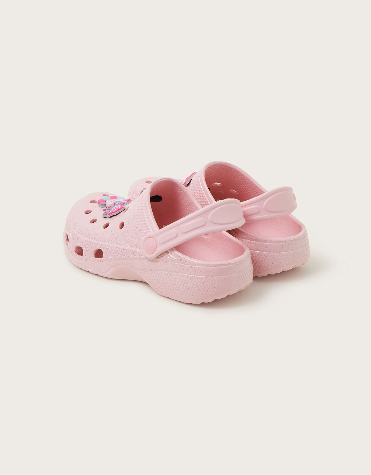 Glitter Butterfly Clogs Pink