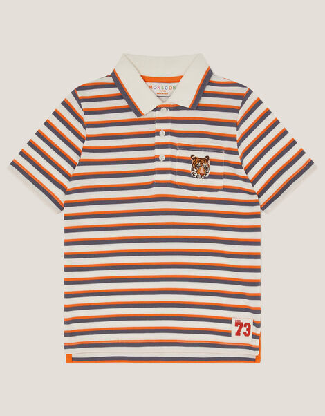 Tiger Stripe Polo Shirt, Multi (MULTI), large