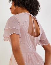 Catherine Embellished Shorter Length Dress , Pink (BLUSH), large