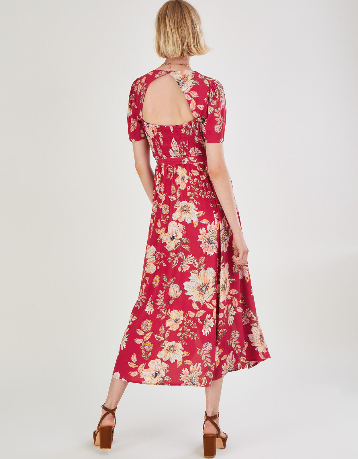 Monsoon red sequin dress store
