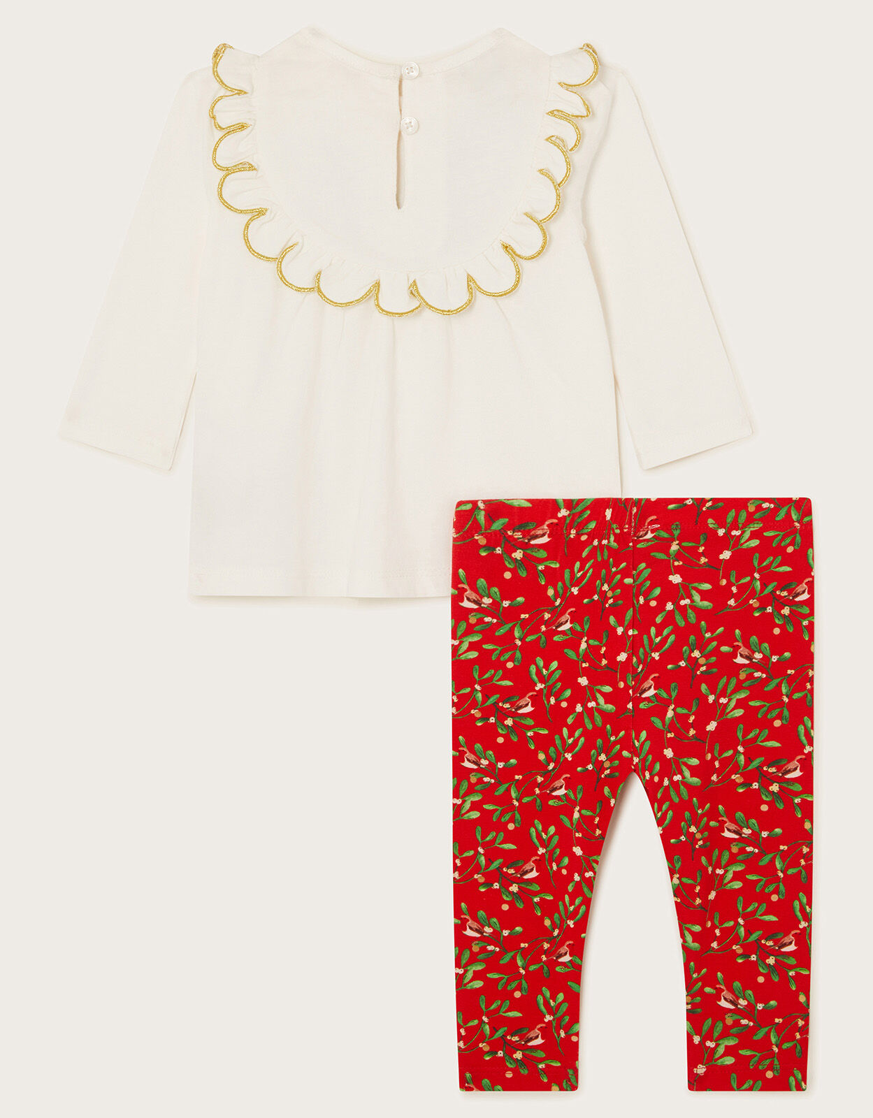Newborn Robin Top and Leggings Set Red