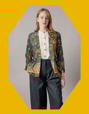 One Hundred Stars Dragon Print Kimono, , large