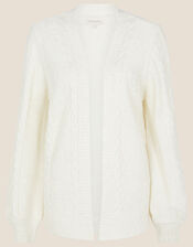 Cariad Cable Bobble Cardigan, Ivory (IVORY), large