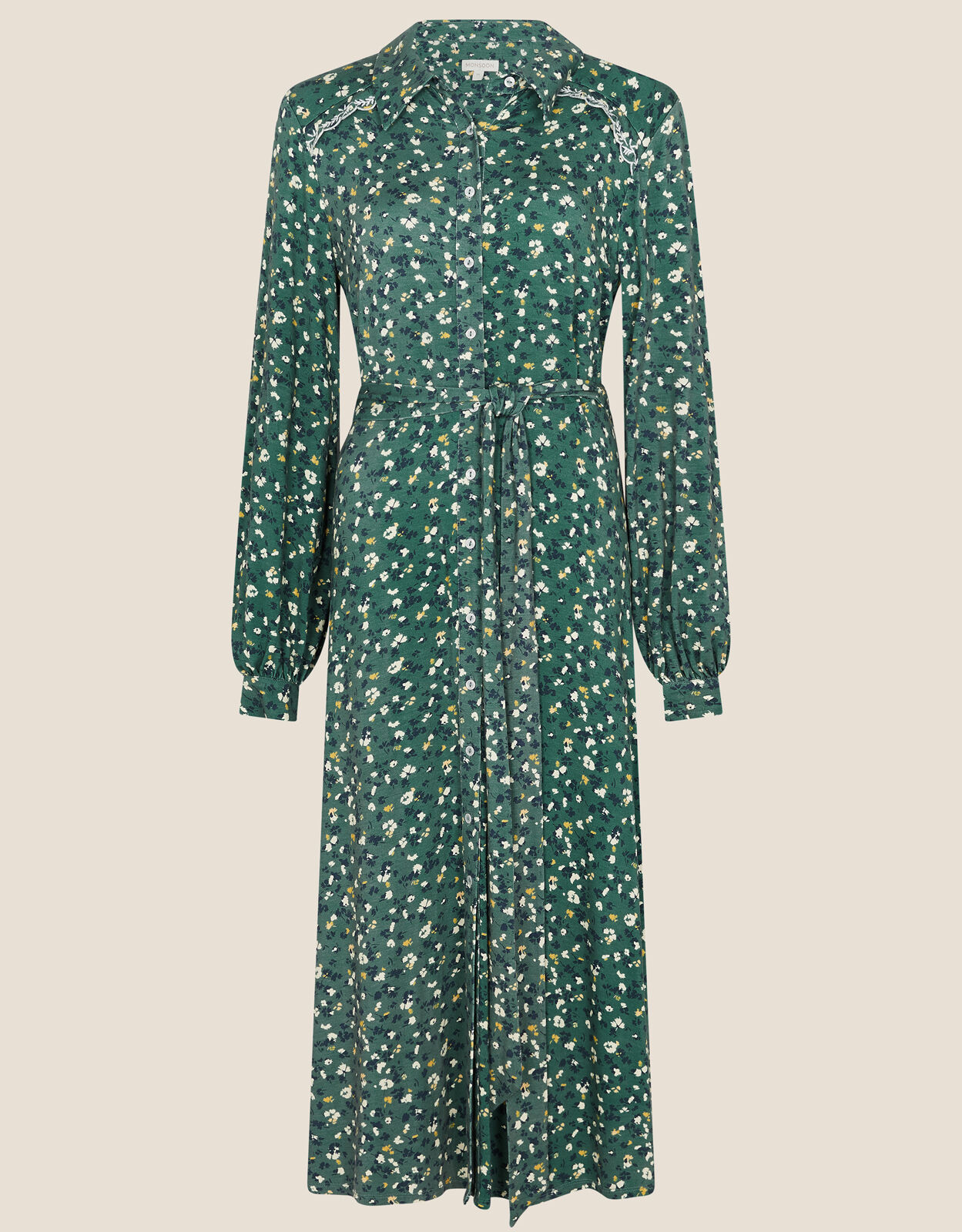 Monsoon green floral dress outlet