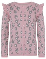 Animal Knit Cardigan, Pink (PALE PINK), large