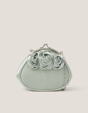 Rose Satin Clip Frame Bag, , large