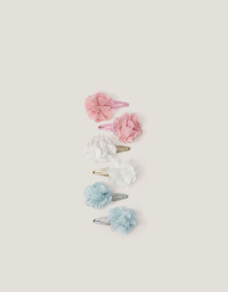 6-Pack Corsage Flower Hair Clips, , large
