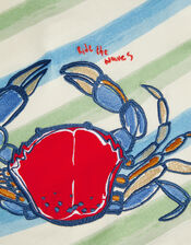 Crab Stripe T-Shirt, Blue (BLUE), large