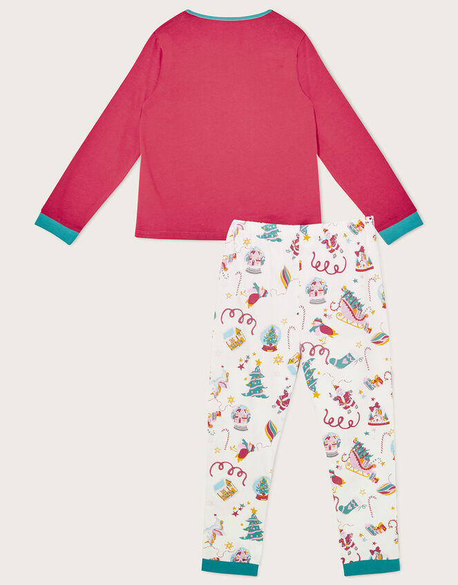Christmas Glitter Sleigh Pyjama Set, Red (RED), large