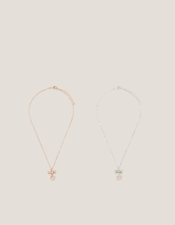 2-Pack Bow Necklaces, , large