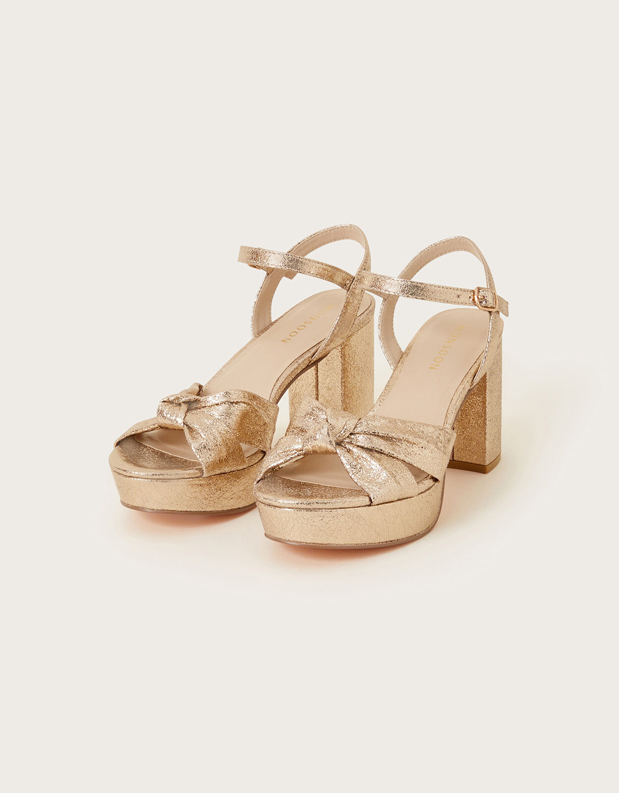Platform sandals hot sale rose gold
