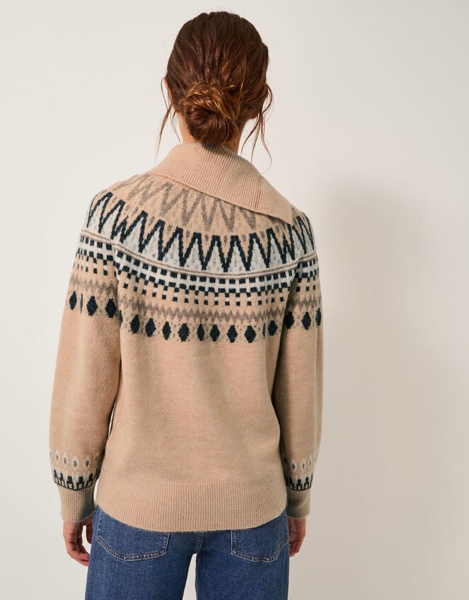 Fifi Fair Isle Sweater, Camel (CAMEL), large