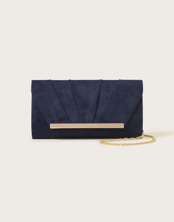 Pleat Trim Occasion Clutch Bag, , large