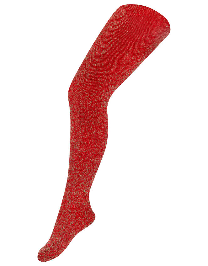 Sparkly Nylon Tights, Red (RED), large