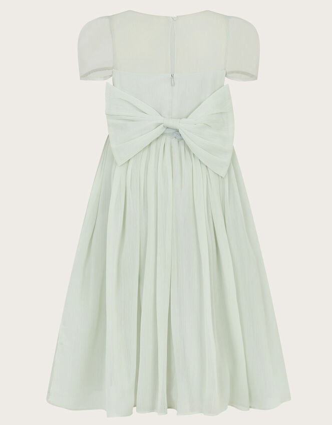 Claire Crinkle Chiffon Dress, Green (SAGE), large
