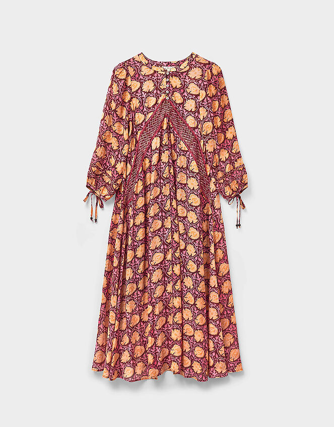 East Zinnia Floral Print Lightweight Dress, Red (BERRY), large