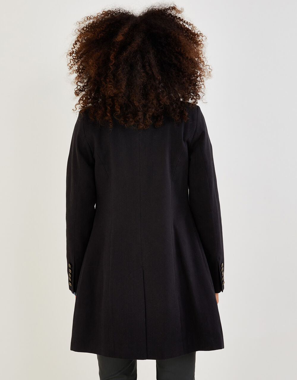 Myleen Military Longline Coat Black