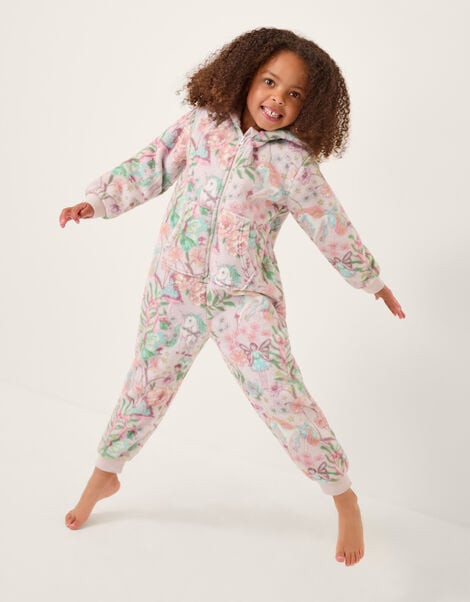 Unicorn Fairy Fleece Onesie, Pink (PINK), large
