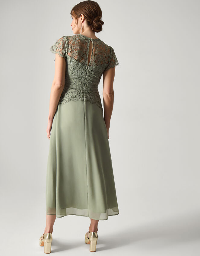 Monica Lace Midi Bridesmaid Dress, Green (PALE GREEN), large