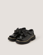 Patent Mary Jane Brogue School Shoes, Black (BLACK), large