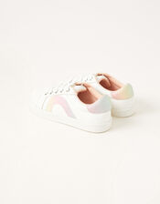 Pastel Ombre Rainbow Trainers, Ivory (IVORY), large