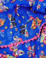 Floral Butterfly Strappy Jumpsuit, Blue (BLUE), large