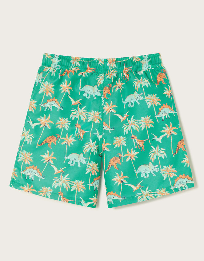 Dinosaur Palm Swim Shorts, Green (GREEN), large