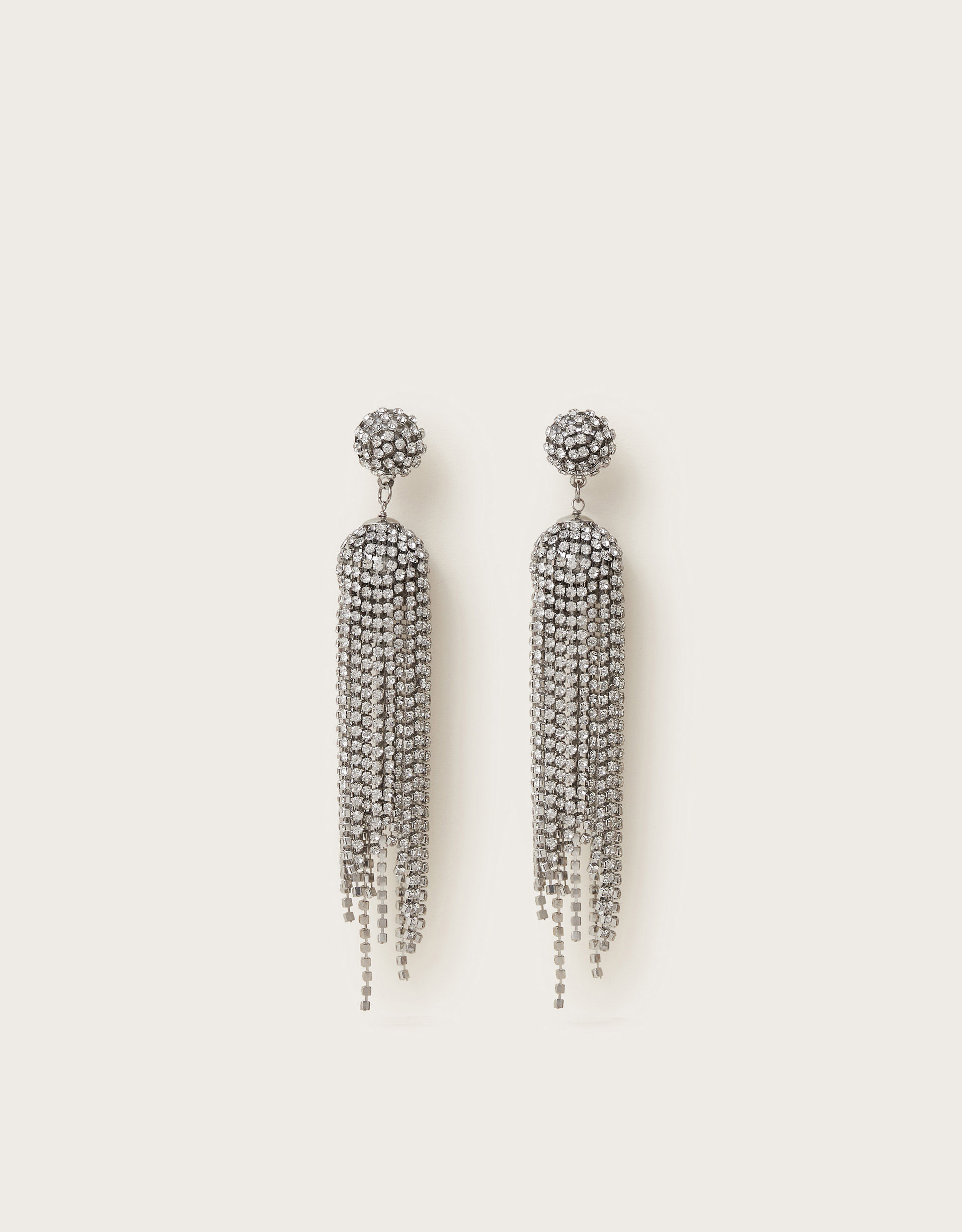 Diamante Tassel Drop Earrings Accessories Monsoon Global