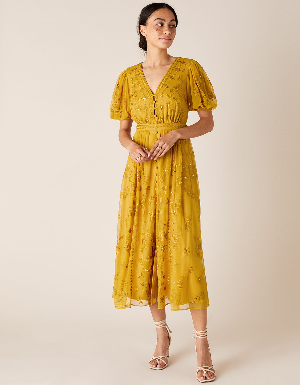 Monsoon sales yellow dress