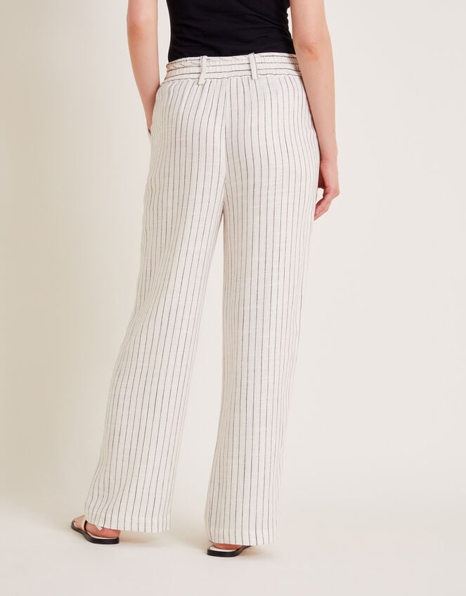 Sara Stripe Trousers, Ivory (IVORY), large