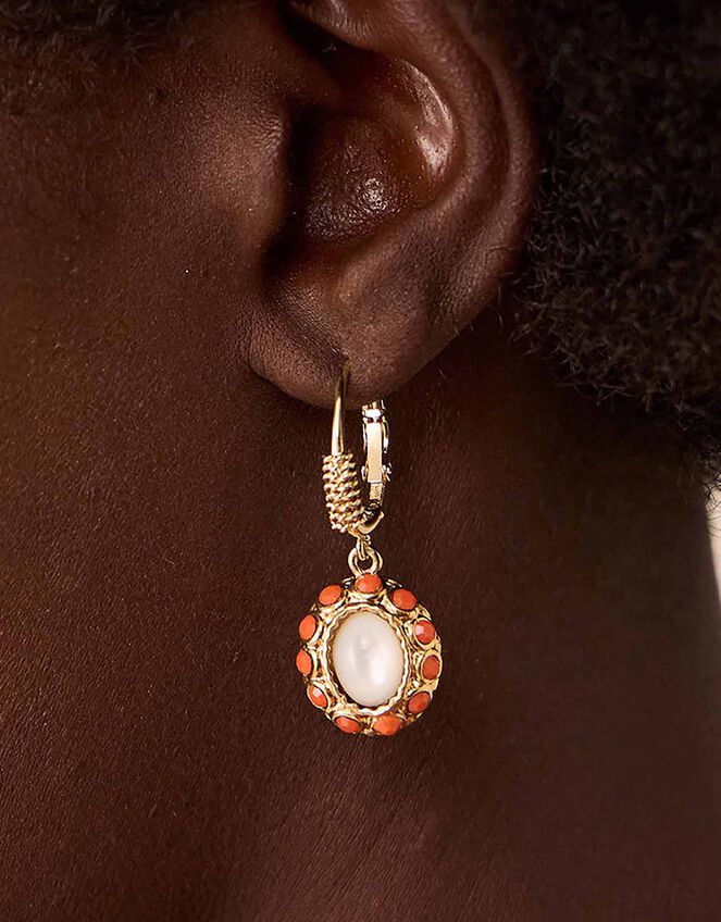 Gas Bijoux Tao Splash Stone Beaded Gold-Plated Earrings, , large