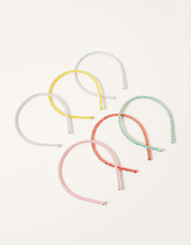 Rainbow Glitter Headband Multipack , , large