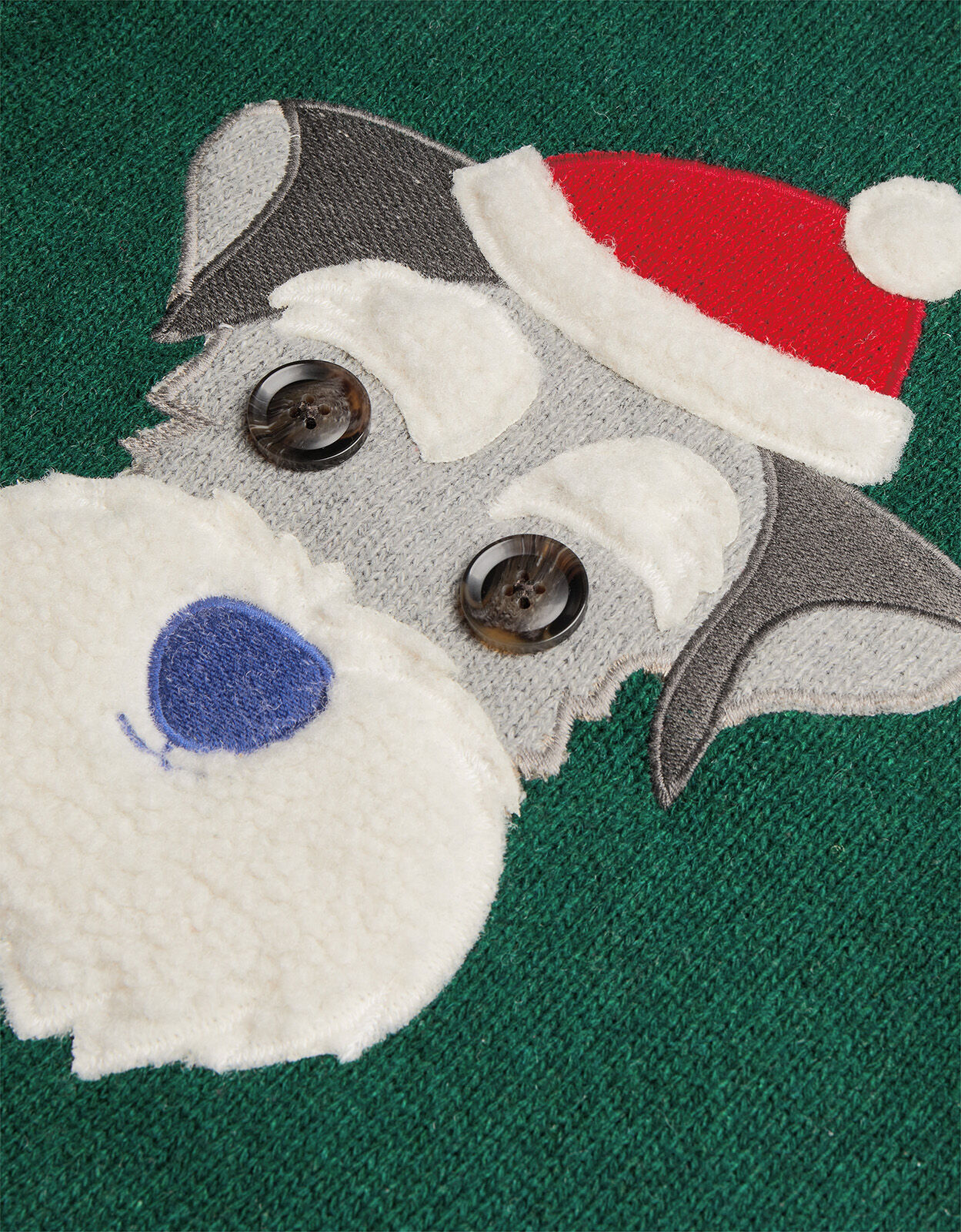 Textured Dog Jumper Green