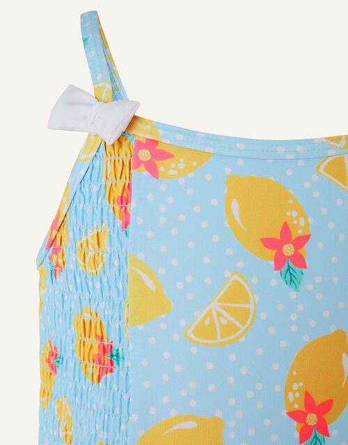 Baby Lemon Print Swimsuit Blue Baby Girl Beach Swimwear Monsoon Global