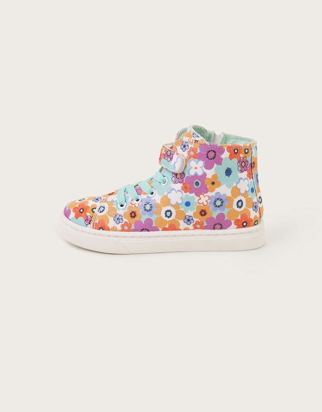 High-Top Floral Sneakers, Multi (MULTI), large