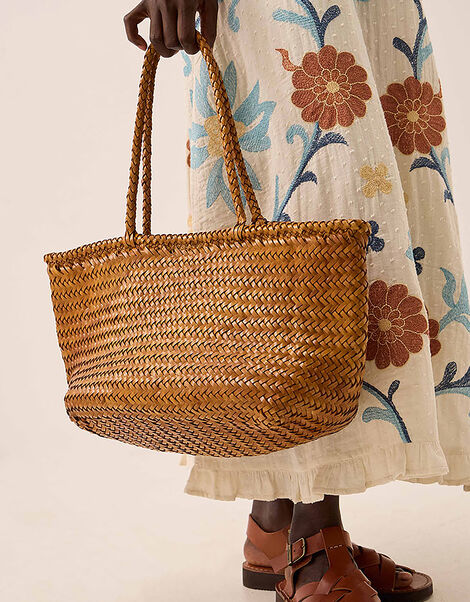 Ellyla Amora Woven Leather Tote Bag, , large