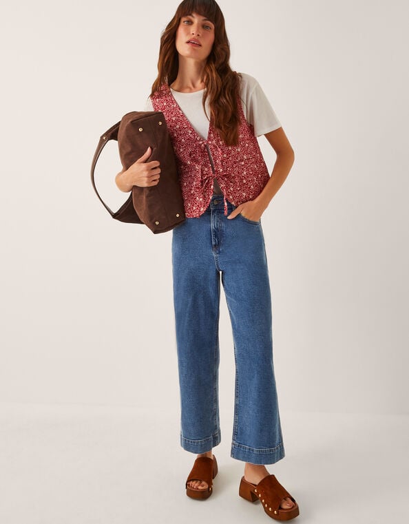 Felipa Floral Print Vest, Red (RED), large