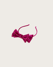 Large Velvet Bow Headband, , large