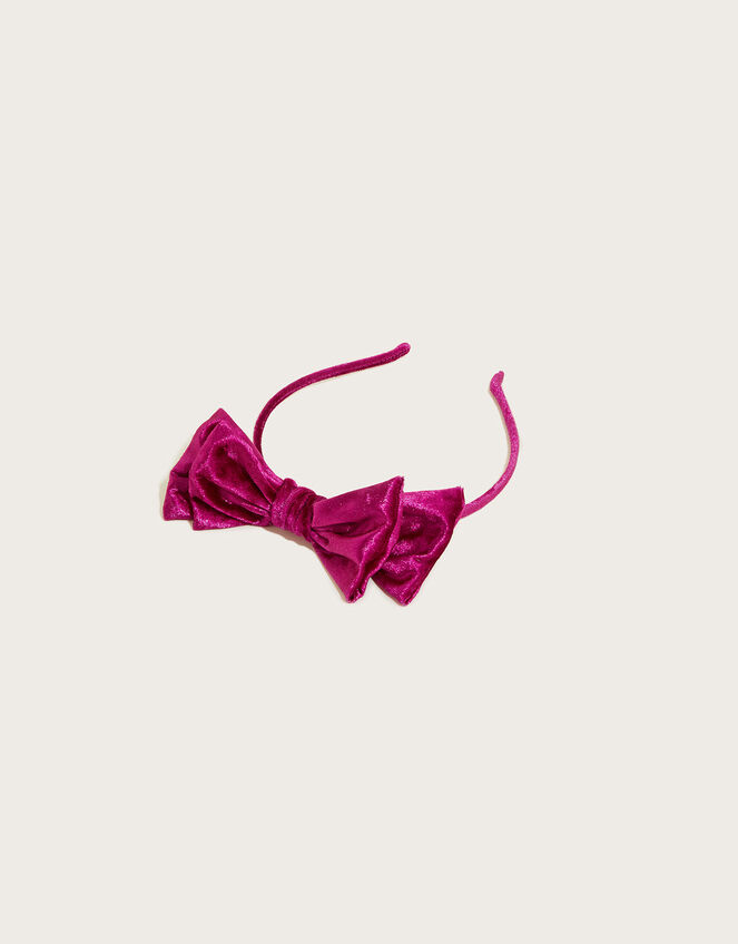 Large Velvet Bow Headband, , large