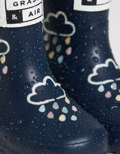 Grass and Air Colour-Revealing Wellies, Blue (NAVY), large