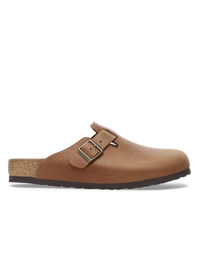 Birkenstock Boston Leather Clogs, Brown (BROWN), large