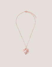 Unicorn Heart Locket Necklace, , large