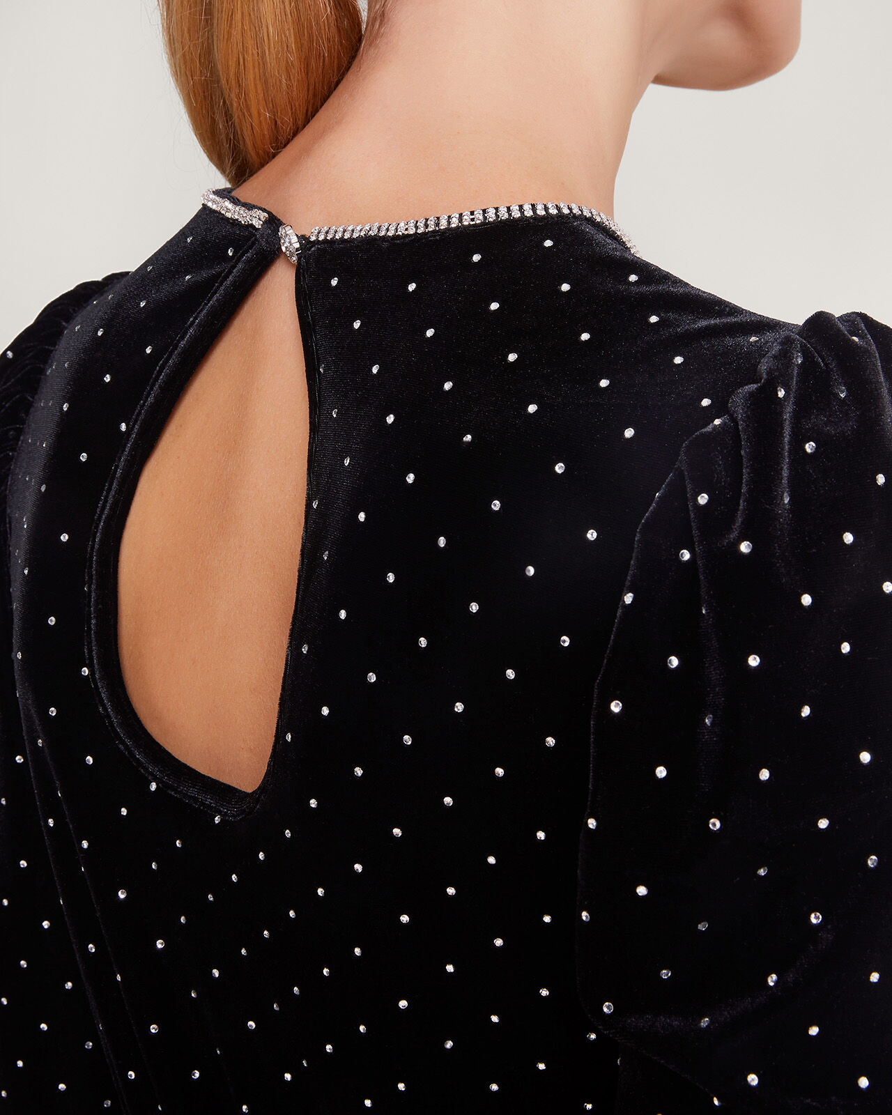 Monsoon black velvet dress clearance