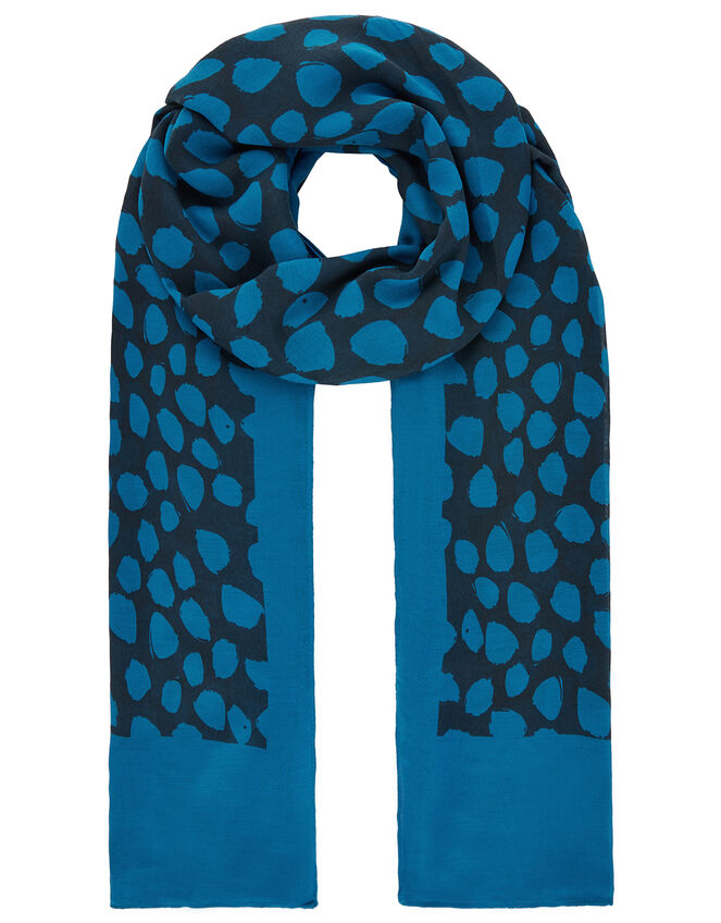 Animal Print Lightweight Scarf in Recycled Fabric, , large