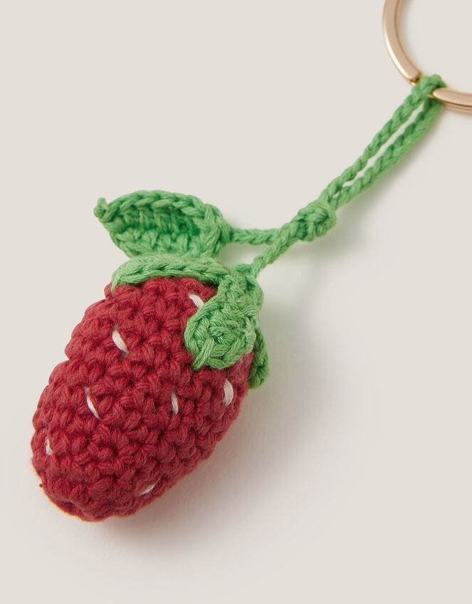 Strawberry Crochet Bag Charm, , large