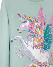 Pegasus Glitter Top with LENZING™ ECOVERO™, Blue (AQUA), large
