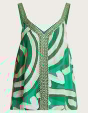 Posy Print Cami, Green (GREEN), large