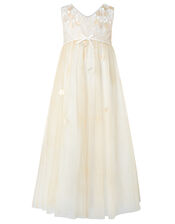 Lily Floral Maxi Dress with Glitter Skirt, Gold (GOLD), large