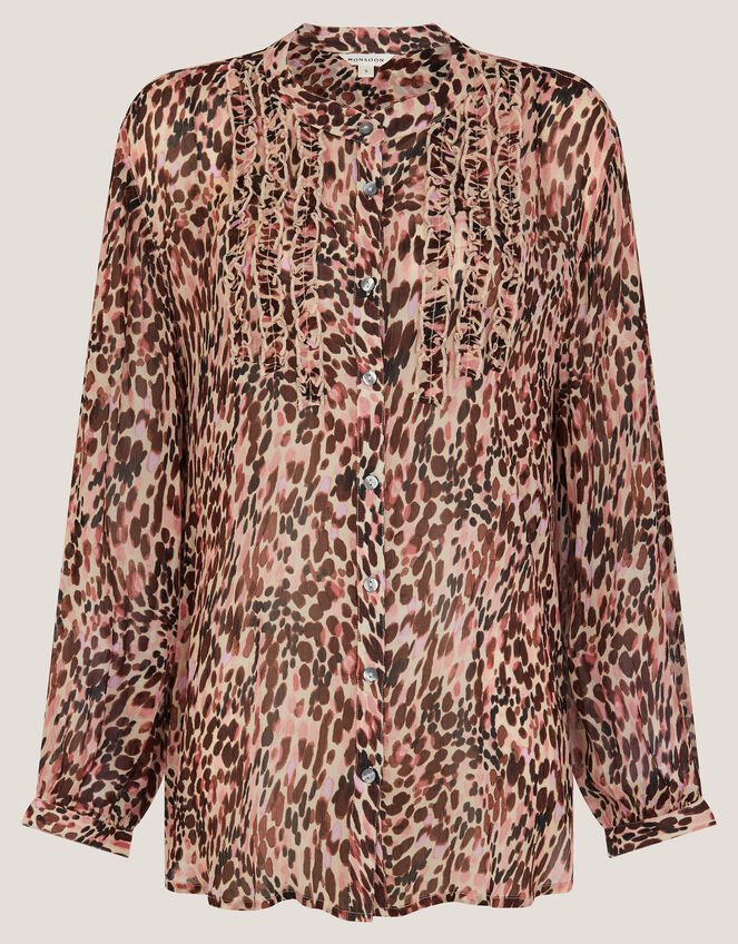 Sisi Animal Print Blouse, Pink (PINK), large